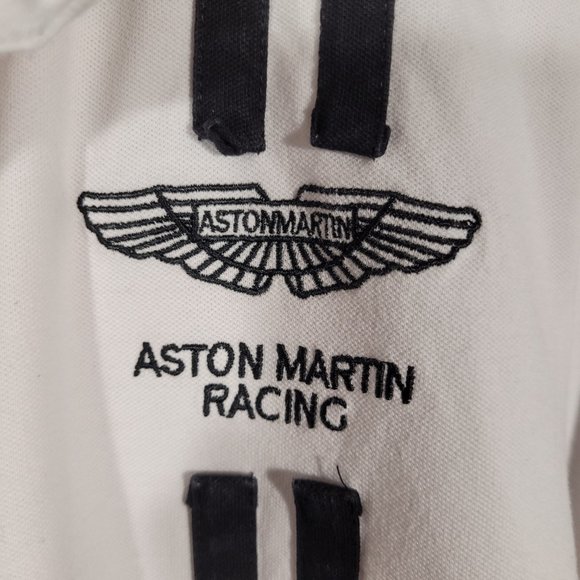 Hackett London Aston Martin Racing White Polo shirt, Size L/XL - Picture 3 of 6